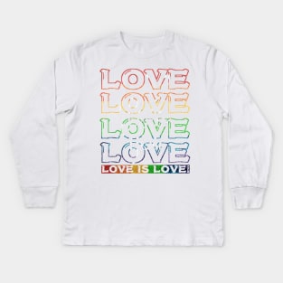 Gay Pride - Rainbow of Love Kids Long Sleeve T-Shirt